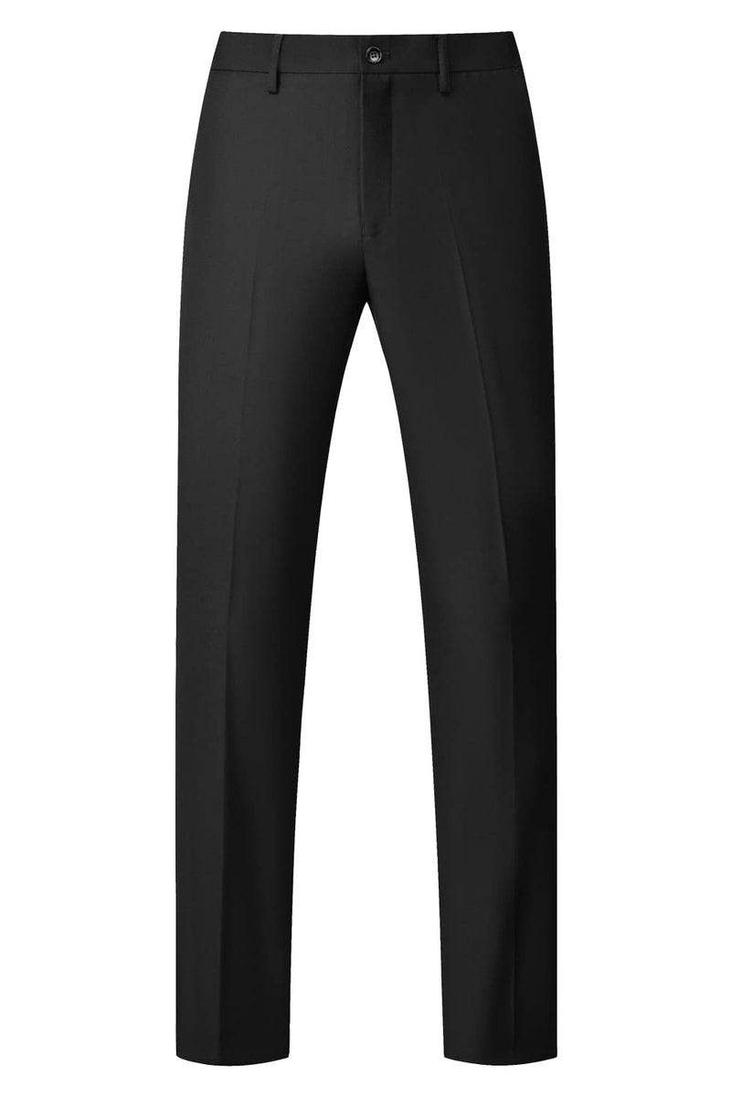 UNINUKOO Men's Suit Slim Fit 2 Button 2 Piece Suits for Men Party Formal Dress Solid Tuxedo Blazer Jacket Pants Set US Size 36 Black - Image 5